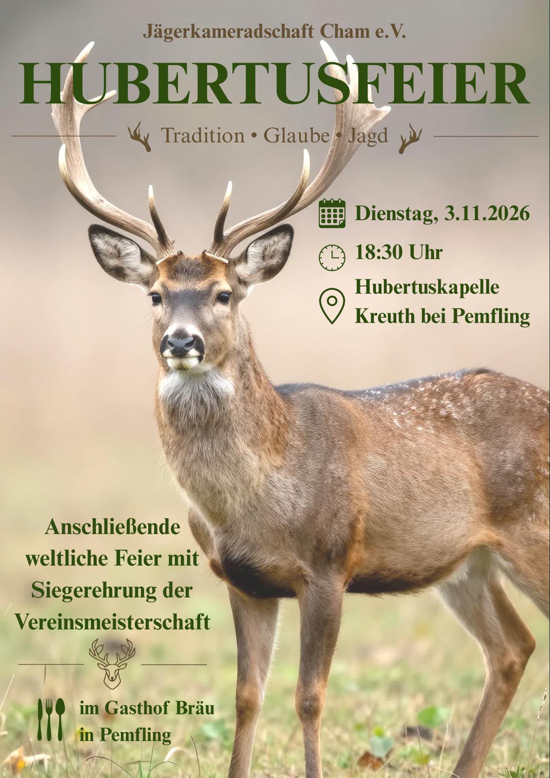 Hubertusfeier 03.11.2026